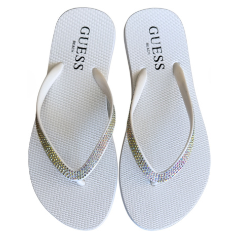 Dámské žabky GUESS E5GZ05 bílé | bílá-červená