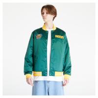 Mitchell & Ness Heavyweight Satin Jacket Dark Green