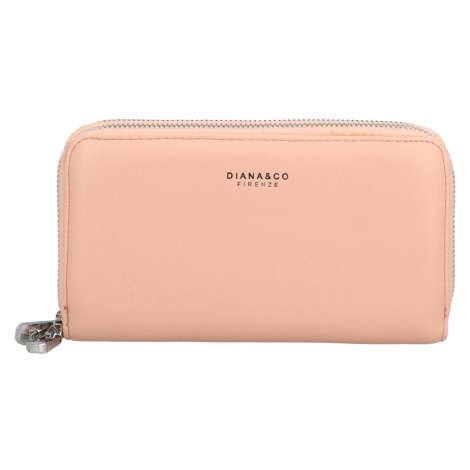 Jednoduchá dámská koženková peněženka Lucy, růžová Diana & Co