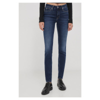 Džíny Calvin Klein Jeans dámské, tmavomodrá barva, J20J222445
