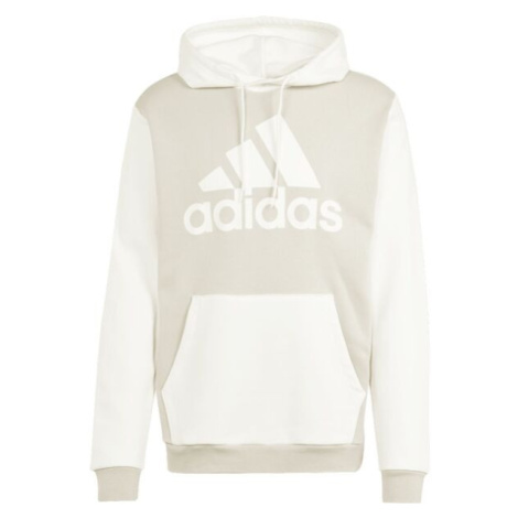 adidas ESSENTIALS FLEECE BIG LOGO HOODIE Pánská mikina, béžová, velikost