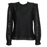 Pieces PCOLLINE LS LACE TOP NOOS BC Černá