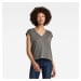 G-STAR Top - Backprint loose v-neck top grey