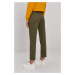 Kalhoty Vans dámské, béžová barva, široké, high waist