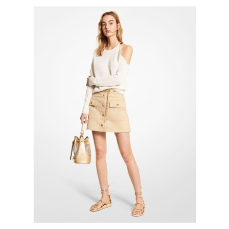 Michael Kors Sweater - ONE SHLDR CUTOUT HW SWTR beige