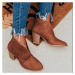 Dámské kotníkové boty cowboy western styl
