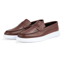 Ducavelli Trim Genuine Leather Men's Casual Shoes. Loafers, Lightweight Shoes, Summer Shoes Brow