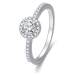 Beneto Stříbrný prsten s krystaly AGG194 60 mm