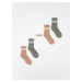Reserved - Sada 5 párů ponožek s vysokým podílem bavlny - Khaki