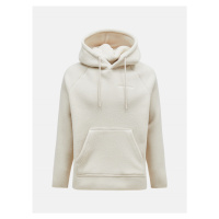 Mikina peak performance m fleece hood bílá