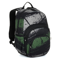 Zelenošedý studentský batoh Topgal SKYE 23031