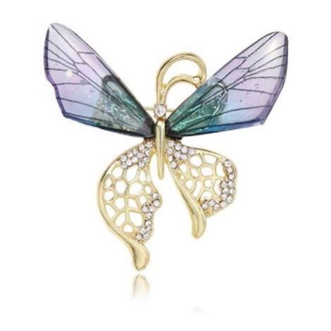 Ozdobná brož motýl s krystaly ECARLA
