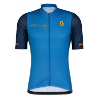 SCOTT Cyklistický dres s krátkým rukávem - RC TEAM 10 SS - oranžová/modrá