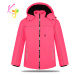 Dívčí zimní bunda - KUGO BU606, neonově lososová Barva: Lososová
