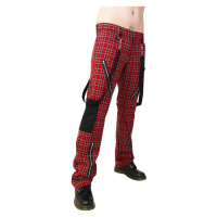 kalhoty Black Pistol - Punk Pants Tartan Red-Green - B-1-01-060-04