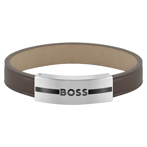 Hugo Boss Fashion kožený hnědý náramek 1580496cm