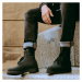 Vasky Farm Medium Black - Dámské kožené kotníkové boty černé, se zateplením - zimní obuv Flexiko