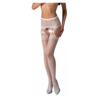 Passion S027 bílé Strip Panty Punčochy