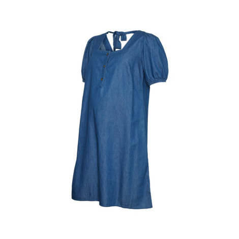 mamalicious Kojící šaty MLVIBB LIA Medium Blue Denim Mama Licious