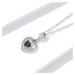 GRACE Silver Jewellery Stříbrný náhrdelník s černým zirkonem Hadí láska, stříbro 925/1000 NH-BSN