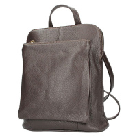 Městský kožený batoh - kabelka v jednom