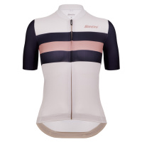 SANTINI Cyklistický dres s krátkým rukávem - ECO SLEEK NEW BENGAL - bílá/černá
