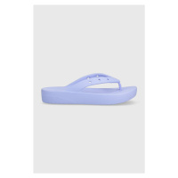 Žabky Crocs Classic Platform Flip dámské, fialová barva, na platformě, 207714, 207714.5Q6-5Q6