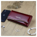 Luxusní dámská kožená peněženka Rokol, červená