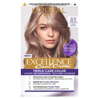 L'Oréal Paris Excellence Cool Creme 8.11 Ultra popelavá světlá blond Permanentní barva 192 ml