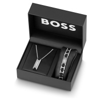 Hugo Boss Moderní sada šperků pro muže Sakis 1570151 (náhrdelník, náramek)