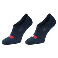 Tommy Hilfiger FOOTIE HIGH CUT 2P FLAG Unisexové ponožky, tmavě modrá, velikost