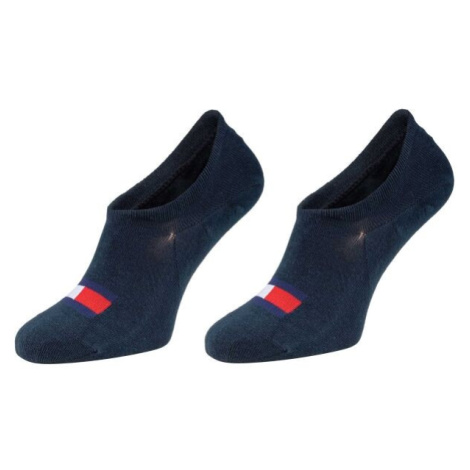 Tommy Hilfiger FOOTIE HIGH CUT 2P FLAG Unisexové ponožky, tmavě modrá, velikost