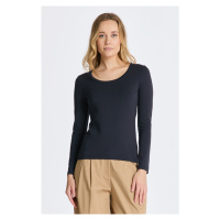 TRIČKO GANT SLIM COT/ELA LS SCOOP NECK TOP modrá