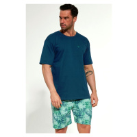 Pánské pyžamo Cornette 326/128 Leaves 2 Mořská zeleň