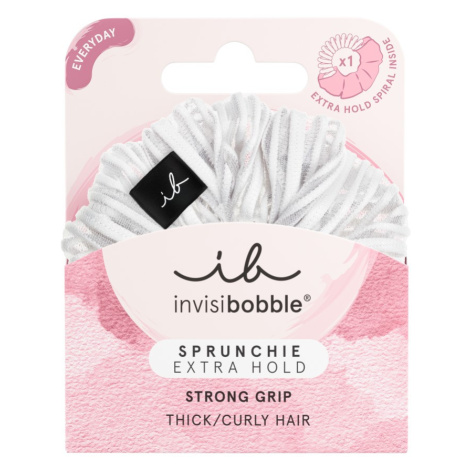 Invisibobble Gumička do vlasů Sprunchie Extra Hold Pure White