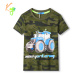 Chlapecké triko - KUGO TM9216, khaki/ tyrkysový bagr Barva: Khaki