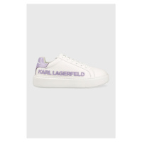 Kožené sneakers boty Karl Lagerfeld MAXI KUP bílá barva, KL62210