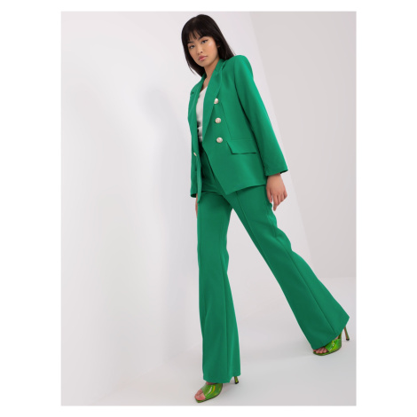 Dámský zelený elegantní komplet se sakem - Italy Moda