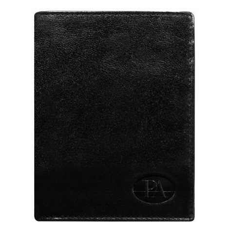 Pánská kožená peněženka bez přezky Toni, černá Pierre Andreus