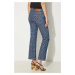 Džíny Kenzo Bara Cropped Fit Jeans dámské, high waist, FE62DP2296J3.DS