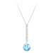 Preciosa Stříbrný náhrdelník s kubickou zirkonií Lucea 5296 67 (řetízek, přívěsek)