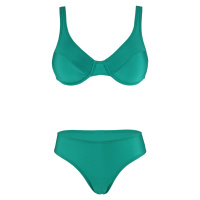 Minty dámské dvoudílné plavky nevyztužené zelená