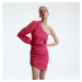 Reserved - Asymetrické šaty s vysokým podílem Tencel™ Modalu - Růžová