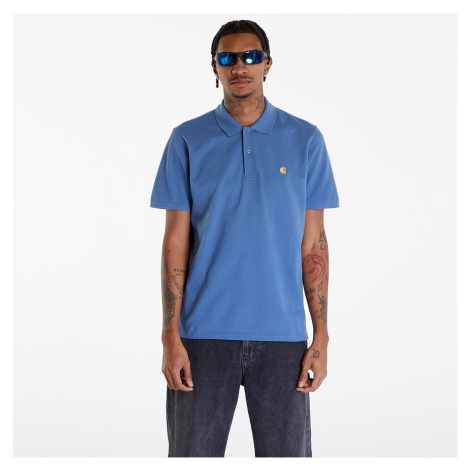 Carhartt WIP Short Sleeve Chase Pique Polo T-Shirt UNISEX Sorrent/ Gold