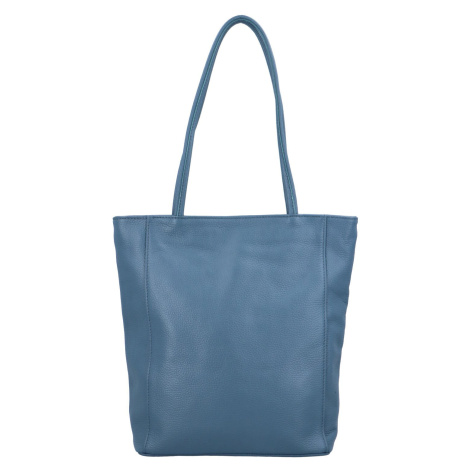 Luxusní dámská kožená kabelka Jane, světle modrá Delami Vera Pelle