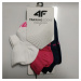 Dámské sportovní ponožky 4F SOD213 Bílé_Růžové_Modré (3 páry)