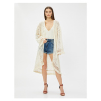 Koton Lace Cardigan with Tassels Relax Fit