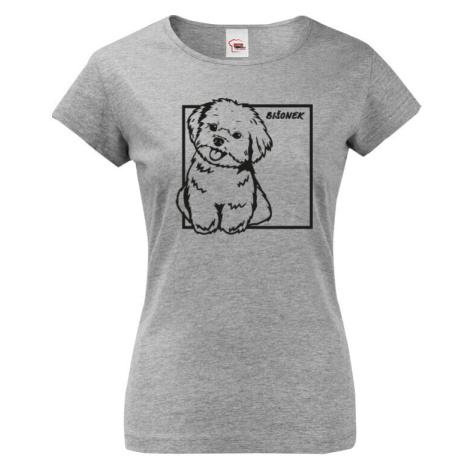 Dámské tričko pro milovníky zvířat - Bišonek