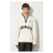 Mikina Wood Wood Jay Zip Fleece Sweatshirt 10245612-2487 OFF WHITE pánská, bílá barva, s potiske