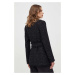 Kabát Marciano Guess MARIKA dámský, černá barva, přechodný, dvouřadový, 4RGL21 9952Z